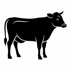  Black Cow Silhouette Illustration
