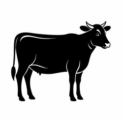  Black Cow Silhouette Illustration