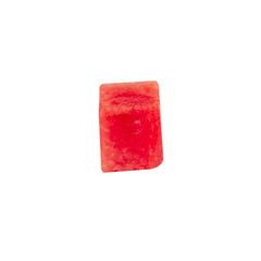 Watermelon cube, cutout, full depth of field.
