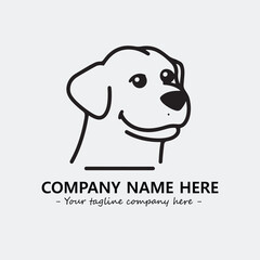 Dog illustration black and white for logo company vector image
