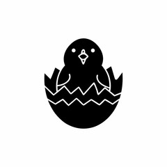 creative details Chick Hatching Icon Vector Illustration