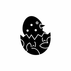 creative details Chick Hatching Icon Vector Illustration