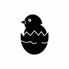 creative details Chick Hatching Icon Vector Illustration