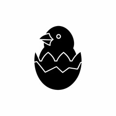 creative details Chick Hatching Icon Vector Illustration