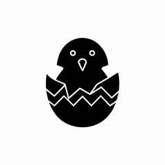 creative details Chick Hatching Icon Vector Illustration