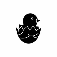 creative details Chick Hatching Icon Vector Illustration