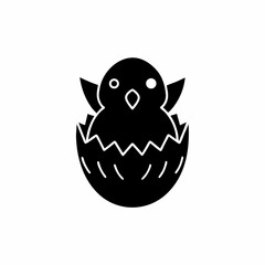creative details Chick Hatching Icon Vector Illustration