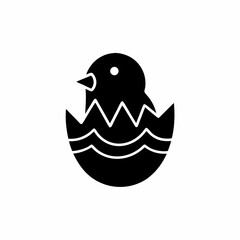 creative details Chick Hatching Icon Vector Illustration