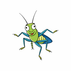 green grasshopper cartoon