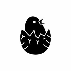creative details Chick Hatching Icon Vector Illustration