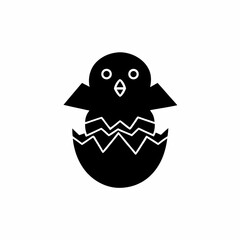 creative details Chick Hatching Icon Vector Illustration