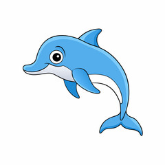 dolphin isolated on white