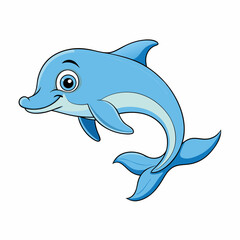 dolphin isolated on white background