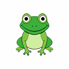 frog on white background