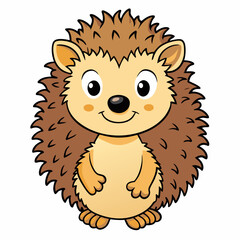 animal, cartoon, hedgehog, illustration, lion, vector, mammal, character, isolated, funny, drawing, art, wild, cat, cute, fun, baby, wildlife, nature, brown, zoo, pet, smile, dog, clipart