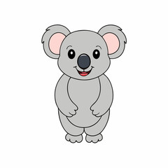 Naklejka premium cartoon, animal, mouse, illustration, vector, baby, bear, toy, cute, love, rat, rodent, character, funny, fun, koala, drawing, happy, isolated, art, pet, animals, elephant, mammal, heart