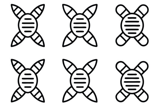 dna microarray line art for biology studies