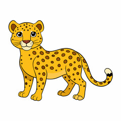 cheetah cartoon isolated