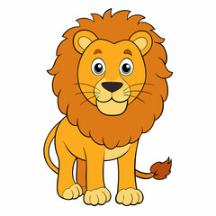 lion cartoon isolated on white