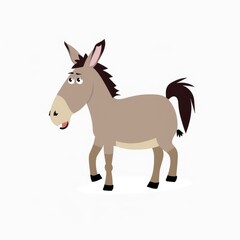 Cute cartoon donkey illustration