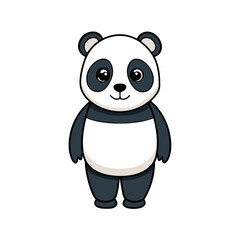 panda, bear, animal, cartoon, illustration, baby, vector, cute, character, zoo, fun, bamboo, mammal, nature, wild, black, china, toy, funny, art, drawing, wildlife, icon, smile, teddy