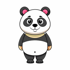 panda, bear, animal, cartoon, baby, illustration, cute, vector, zoo, fun, character, china, bamboo, mammal, wild, funny, smile, wildlife, black, teddy, asia, art, drawing, nature, toy
