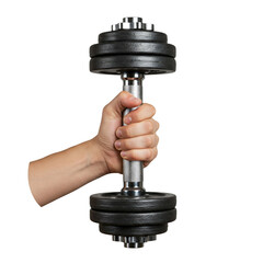 Muscular men hand lifting dumbell weights. Powerfull doing workout in gym. Man lifting dumbells, strong athletic fit man doing exercises with dumbbells. Weightlifting workout. Fitness workout