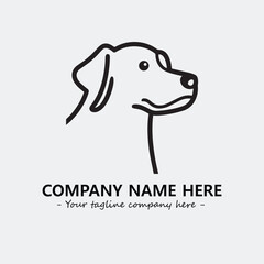 Dog illustration black and white for logo company vector image
