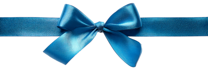  blue bow transparent png, blue gift bow, blue bow ribbon, blue bow present, Realistic holiday decoration , illustration