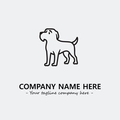 Dog illustration black and white for logo company vector image
