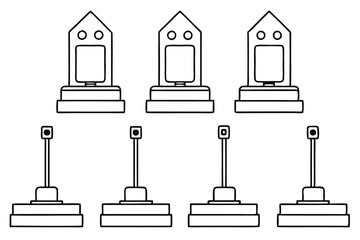 docking line art clean minimalistic space design
