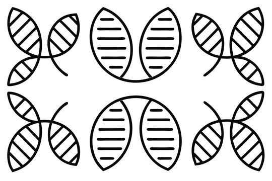 dna microarray line art representing dna structure