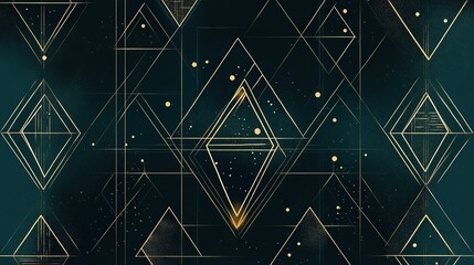 Abstract teal geometric background with triangle pattern. illustration