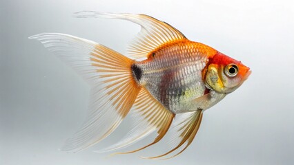 Fototapeta premium Angelfish on studio background 