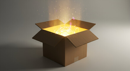 burning box with fire