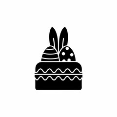 creative details Easter Cake Icon Vector Illustration