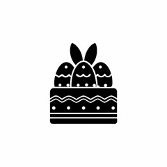 creative details Easter Cake Icon Vector Illustration