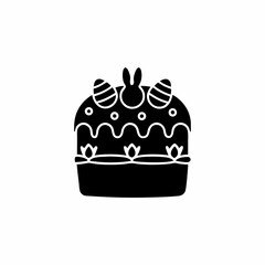 creative details Easter Cake Icon Vector Illustration