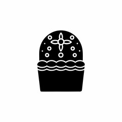 creative details Easter Cake Icon Vector Illustration