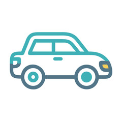 Obraz premium Car Icon Representing Rental Vehicle and Transportation Service