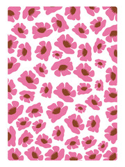 Whimsical Abstract Boho Flowers with Retro Vintage Style in Vector Format for Sublimation

