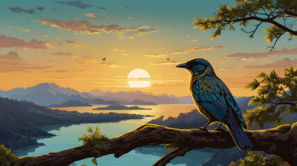 bird on a tree branch