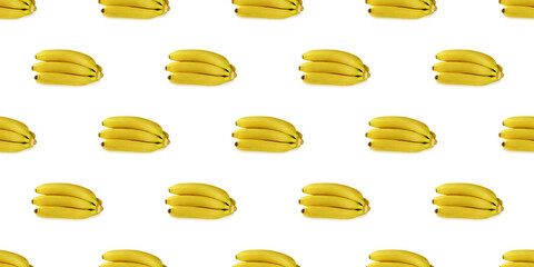 Pattern of ripe yellow bananas forming a seamless background