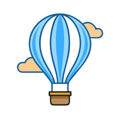 Fototapeta premium Hot Air Balloon Icon Representing Aerial Adventure and Scenic Exploration