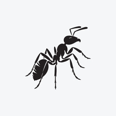 Ant vector silhouette illustration 
