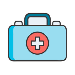 Fototapeta premium Medical Kit Icon Representing Travel Health and Emergency Preparedness