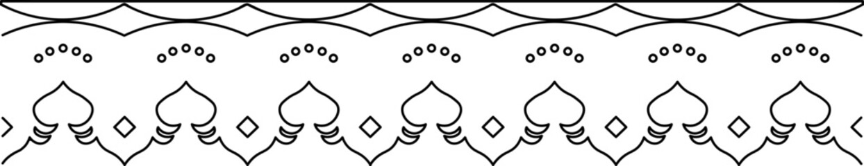 traditional pattern of sumatera. floral pattern. line art pattern