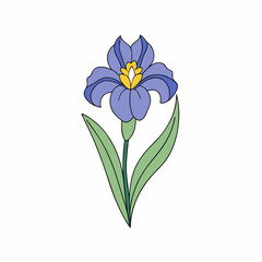 Naklejka premium blue iris flower