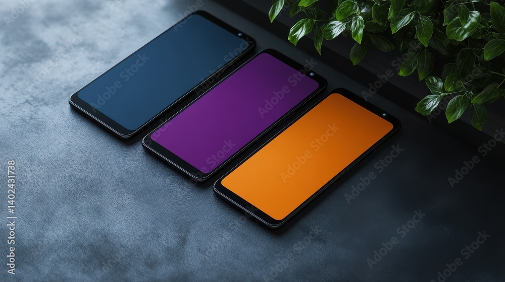 Aufkleber modern user interface design template. conceptual mobile phone screen mock-up for application interf