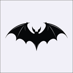 Naklejka premium Silhouette of Bat, Spooky Night